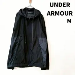 UNDER ARMOUR ブラック ジップアップ ナイロンパーカー M