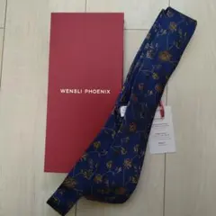 【新品未使用】WENSLI PHOENIX ネクタイ 花柄 ネイビー