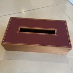 HERMES 木製 ティッシュケース バイカラー - メルカリ