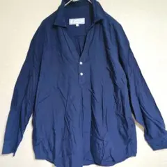 美品✨ロペピクニック スキッパー 【M】ブラウス ネイビー 抜け感◎ 万能