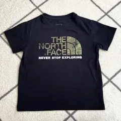 THE NORTH FACE ブラック Tシャツ　110cm 鴨フラロゴ　迷彩