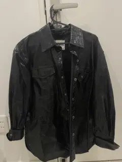 圧倒的存在感✨️クロコダイル 本革ライダースジャケット 黒 56 新品未使用品 圧倒的存在感✨️クロコダイル 本革ライダースジャケット 黒 56