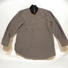 ETH ユニークブラウス　モカブラウン　M ハイネック　ゆったり　ユニセックス