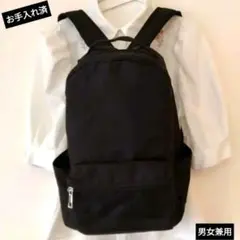 手洗い済✦ CORDURA A4 裏メッシュ 軽量 シンプルリュック メンズ 黒