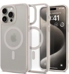 Spigen iPhone 15 ProMaxケース 半透明 MagSafe対応