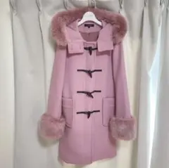 【ラスト1着】rienda ファースリーブウールダッフルコート ロングコート S