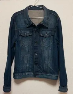 【古着】デニムジャケット Gジャン ダークブルーデニム