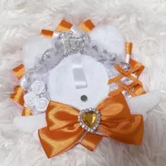 ロゼット 痛ロゼット 缶バッジ 痛バック 推し活 韓国 オレンジ 白