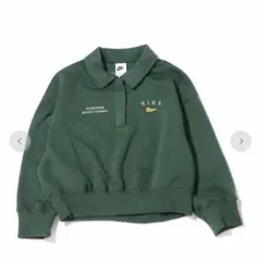 Nike ポロシャツスタイル トレーナー ダークグリーン