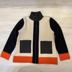 スペイン製 SCORZZO ナイロン×ニットハイセンスなドッキングブルゾンJKT