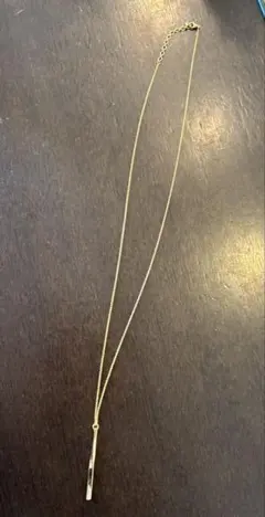 シンプルロングネックレス 18Kコーティング ゴールド