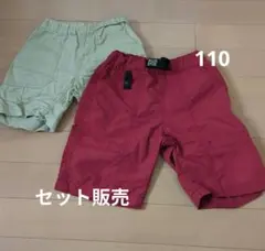 BRANSHES 赤とカーキハーフパンツセット
