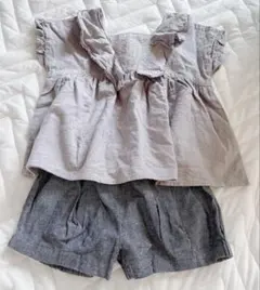 BEAMS mini トップスとショートパンツセット 90