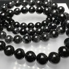 ブラックルチルクォーツ 9mm1連分 ブレスレット2本セットのサムネイル