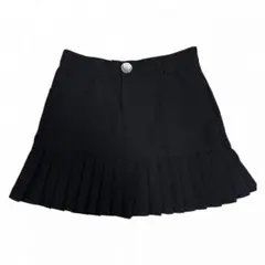 レディース インパン付き ミニスカート プリーツスカート ブラック