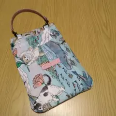 おとぎの国の猫と仲間たち ハギレ ポーチ ハンドメイド