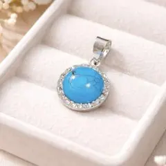 ターコイズ ネックレストップ シルバー925 天然石 ペンダント レディース