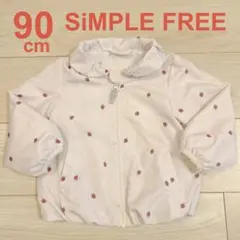 SIMPLE FREE いちご柄ジャケット 90cm アウター 女の子 春 秋