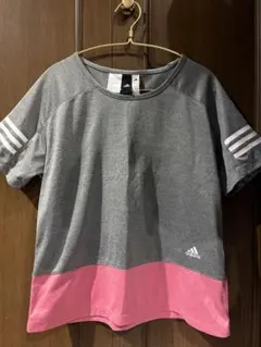 【1/18までの限定出品】adidas グレー/ピンク トップス UK 16