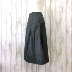 ꧁UNIQLO꧂コットンツイルフレアスカート＊グリーン＊W58