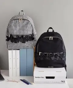 Maison de FLEUR撥水加工フロントリボンリュック新品♡チェック柄