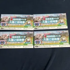 城島高原パーク 入園ご招待券 4枚セット　城島高原ホテル特別優待プランのサムネイル