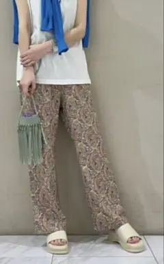 chocol raffine ペイズリー柄　サマー　イージーパンツ