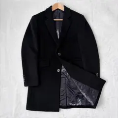 【カシミヤ100%】ROBERT CAVANI チェスターコート 黒 46 M