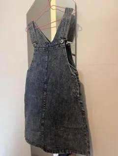 サイズ140 ダークデニムオーバーオールジャンバースカート