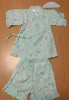 シナモロール　甚平　水色　110センチ