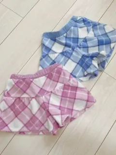 BeBe べべ　チェック柄 半ズボン 100cm 紫　水色　２点セット