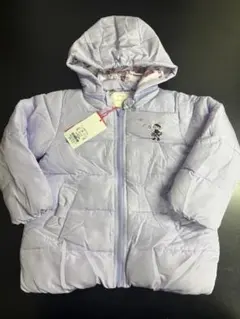 KP薄紫 フード取り外し付き中綿コート100センチ