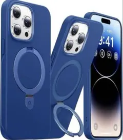 iPhone14ProMaxケース Magsafe機能 ブルー CASEKOO