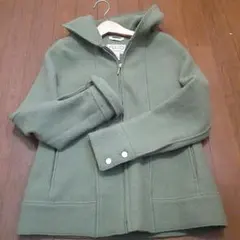 Talbots フード付きグリーンジャケット サイズ9号