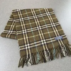 BURBERRY バーバリー カシミア100%マフラー チェック柄 ※小穴あり