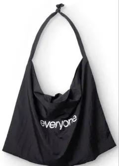 everyone ナイロン トートバッグ ブラック 新品 未使用 完売品】everyone ナイロンロゴトートバッグ(ブラック) - メルカリ