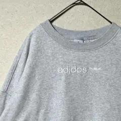 古着 adidas 刺繍ロゴ スウェット トレーナー トレフォイル アディダス