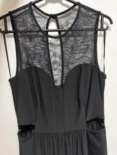 ブラックレースロングワンピースASOS UK12 tall