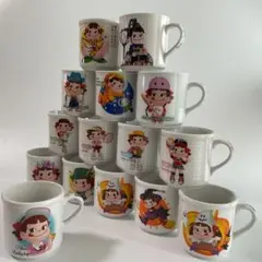 不二家　ペコちゃん　プリンカップ　マグカップ 15個セットのサムネイル