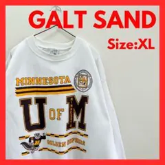 【即日発送】90‘s古着　カレッジロゴ　スウェット　ホワイト　メンズ　XL