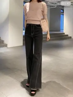 未使用級✨スナイデル　24SS　ストレッチフレアデニムパンツ　グレー　サイズ1