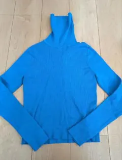 ZARA タートルネックセーター Mサイズ 青