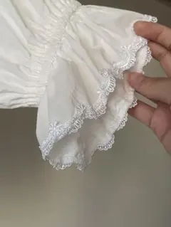 ホワイト レースカラー ブラウス