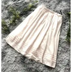 7-Idconcept.【M 36】アイボリー フレアスカート 上品 きれいめのサムネイル