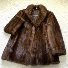 総丈75cm デミバフミンク サガミンク リアルファー 毛並み◎ なめし柔らか