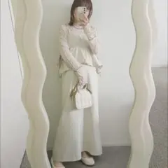 【新品タグつき】低身長さん向け ペプラム バルーンキャミワンピース