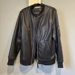 本革　レザージャケット　ラムレザー　MA1 ナノユニバース