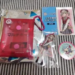 プロセカ 小豆沢こはね スシロー マルチポーチ アクリルスタンド ステッカー