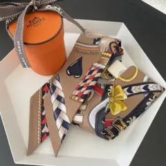 新品未使用 HERMES エルメス ツイリー アルネ・ドゥ・クール ベージュ系