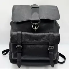 極美品・現行✨ コーチ ブリーカー リュック シボ革 ロゴ刻印 A4可 ブラック